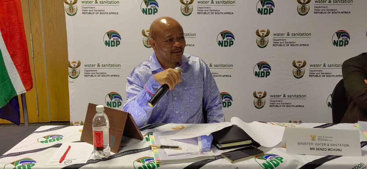 ZimTalksZA's tweet image. The Minister of Water and Sanitation, Mr Senzo Mchunu, is visiting @ortambodm to assess the damages caused by the recent floods. During his visit, the Minister will lead a delegation to Mthatha Dam as well as the Thornhill Water Treatment Works.