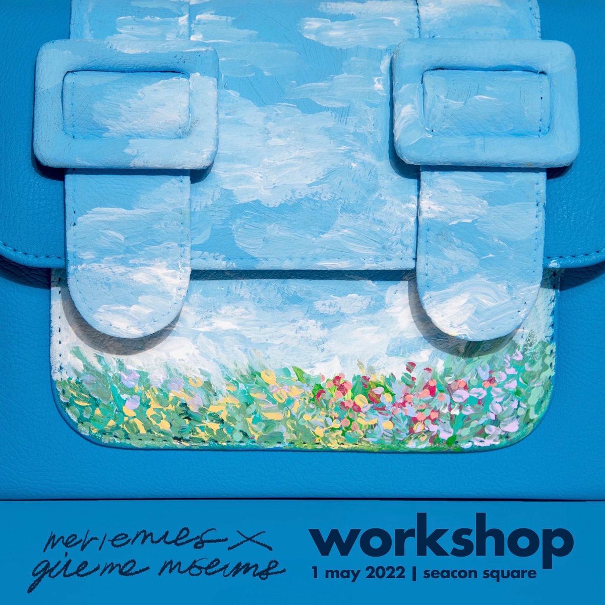 ✨ WORKSHOP✨
วันอาทิตย์ที่ 1 พคนี้ เวิร์คช็อปกับทาง Merimies สามารถเลือกได้ว่าจะเพนท์ลงกระเป๋า Merimies โดยตรงหรือจะเพ้นท์ลงถุงผ้าที่ทางแบรนด์แถมให้ก็ได้ โดยอุปกรณ์ทั้งหมดจะเป็นอุปกรณ์ที่เราใช้จริงๆ เวลาเพนท์เลย 💐🎨🌿