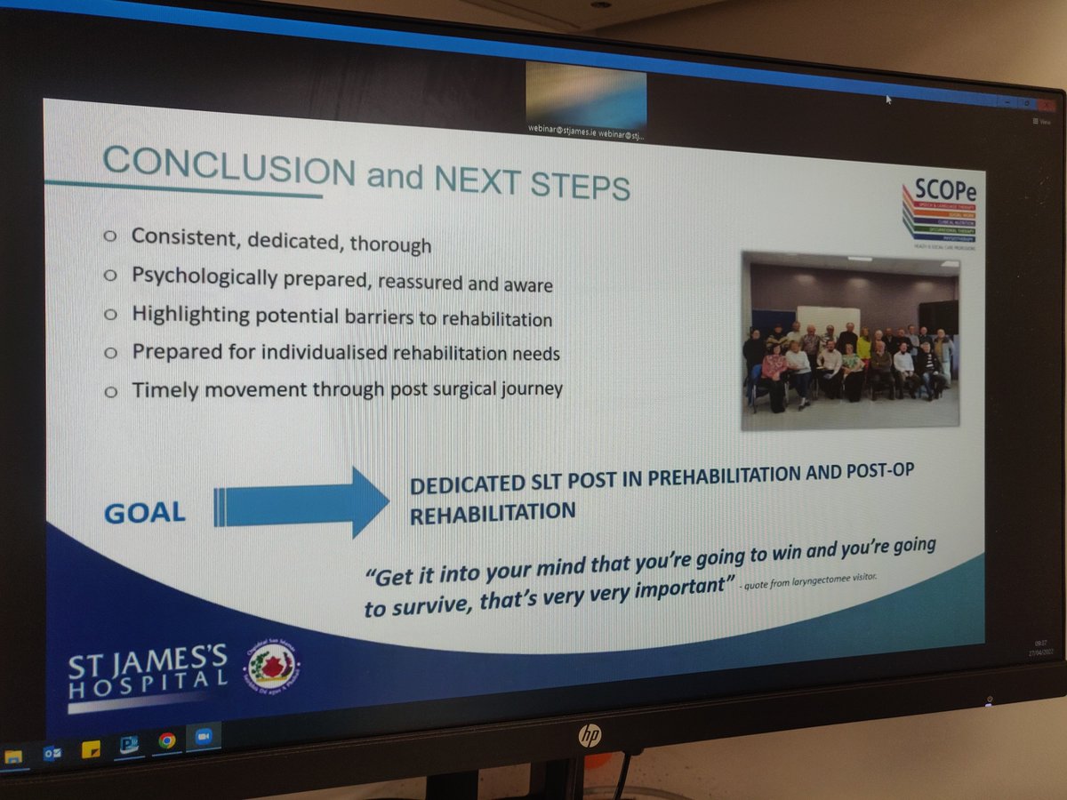 --Deirdre-- (@deeleav) on Twitter photo Celebrating #hscpday2022 <a href="/stjamesdublin/">St James's Hospital</a> with presentations from CEO Mary Day and each of the #StJames_SCOPe depts. Great presentation by Abbi McCarron representing SLT, showcasing recent innovation in Head and Neck Cancer pre-hab
#HSCPDeliver
<a href="/WeHSCPs/">National HSCP Office, HSE</a>
<a href="/iaslt/">IASLT</a> Celebrating #hscpday2022 <a href="/stjamesdublin/">St James's Hospital</a> with presentations from CEO Mary Day and each of the #StJames_SCOPe depts. Great presentation by Abbi McCarron representing SLT, showcasing recent innovation in Head and Neck Cancer pre-hab
#HSCPDeliver
<a href="/WeHSCPs/">National HSCP Office, HSE</a>
<a href="/iaslt/">IASLT</a>