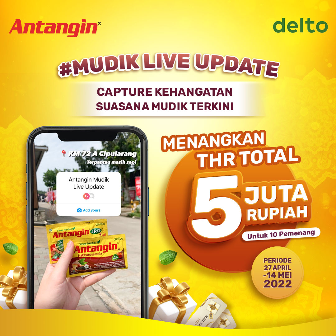 Antangin_IDN's tweet photo. Siapa yang mau THR total Rp 5.000.000 dari @antangin_id? Yuk ikutan #AntanginMudikLiveUpdate Add Yours Photo Challenge dengan bagikan hangatnya suasana lokasi mudik terkini! 

Caranya gampang loh..
1. Follow @antangin_id dan share postingan ini ke Instagram Story kamu. https://t.co/1j45we6C2p
