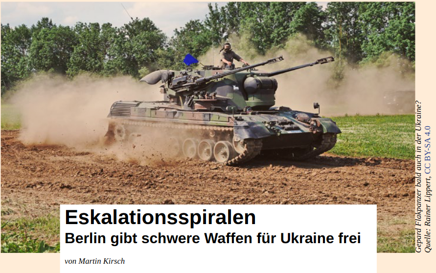 I_M_I's tweet photo. Kanzler Scholz vor4Tagen: „Ich tue alles, um eine Eskalation zu verhindern... Es darf keinen #Atomkrieg geben.“ 
Mit der jetzigen Lieferung #schwererWaffen und den Signalen aus Ramstein passiert genau das Gegenteil. Lawrow warnt vor #Weltkrieg 
IMI-Analyse:https://t.co/DqTme89QA1 https://t.co/cSbbulPnM1