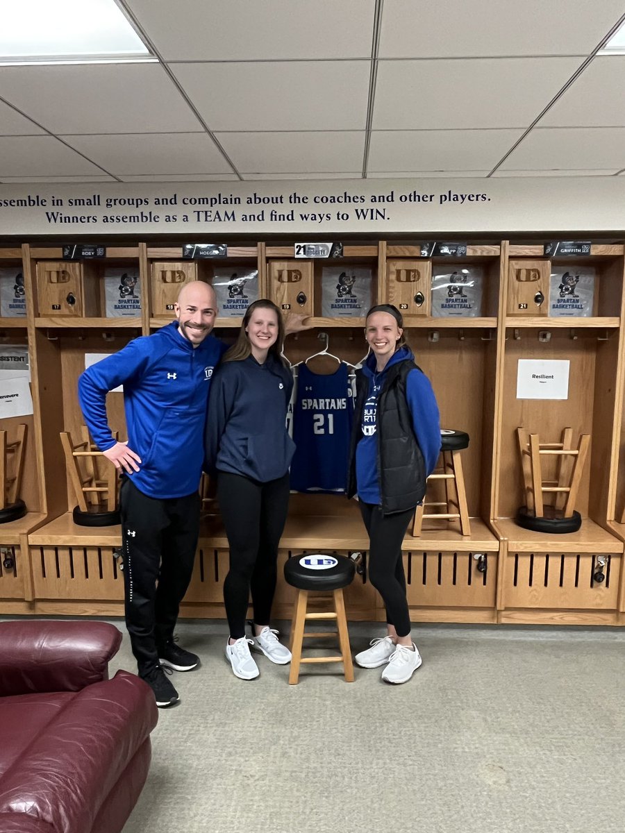 Thank you Coach Smith, Coach Morgan, and Coach Crall for an amazing visit! I loved getting to learn more about the team and facilities! 
<a href="/UD_WBB/">University of Dubuque Women's Basketball</a> <a href="/M14Hoops_Girls/">Team M-XIV Girls</a>