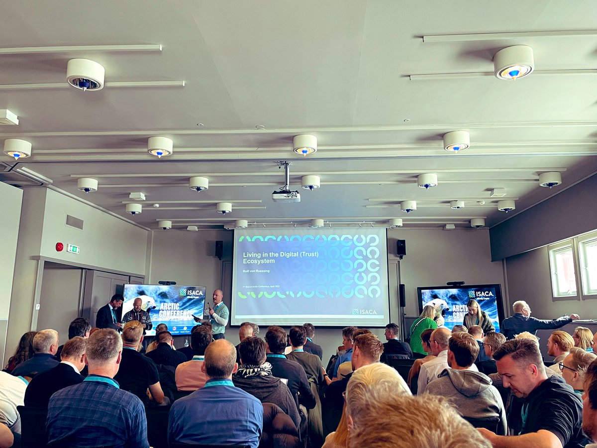 We are live, it *IS* happening now!
ISACA Arctic Conference 2022.
  The conference is fully booked, that means, in addition to magnificent speeches, we have here excellent possibilities for networking and professional peer-discussions!