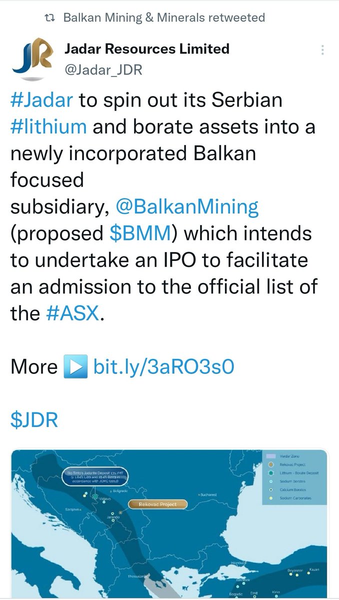 JelenaMKandic's tweet photo. Direktna veza između svih ozloglašenih kompanija počevši od #RioTinto zajedno sa #EuroLithium, #EVresources (ex #JadarResources), #BMM #BalkanMinningMinerals & #AsenaInvestment i #VoltResources.
Za moje @MIROLJUBPOPOVI1 @savski_nasip @znamodanedamo @AnaPavlovic16 & @bojana_mala. https://t.co/yeL0BE5oaJ