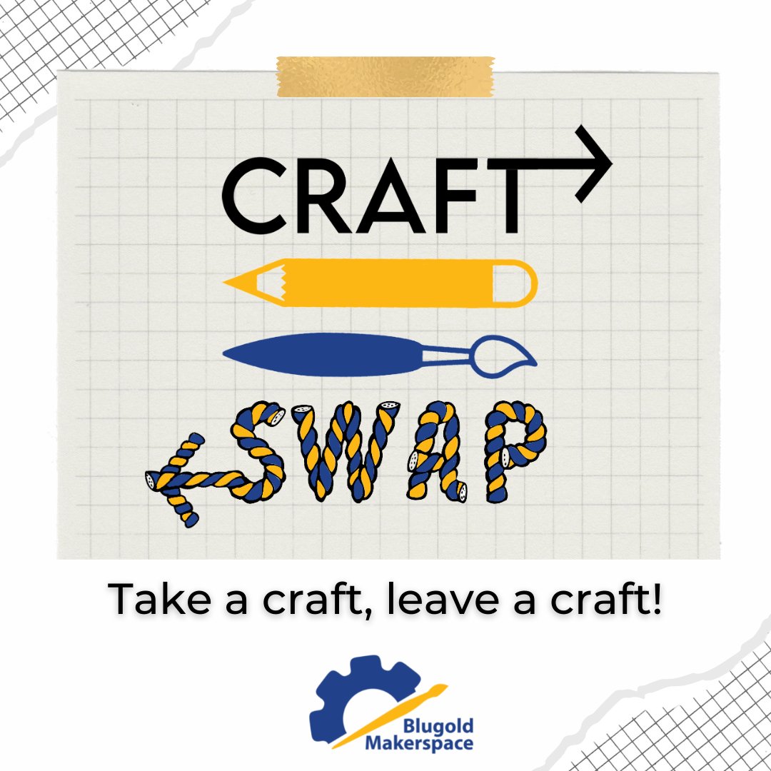 uwec_library's tweet image. 🎨Tried something new, but it&apos;s not for you? Drop off the supplies at the Blugold Makerspace Craft Swap!

May 2nd – 20th, Blugold Makerspace, library lower level 109

More Info &amp;gt;&amp;gt; fb.me/e/1rP4G0JAI