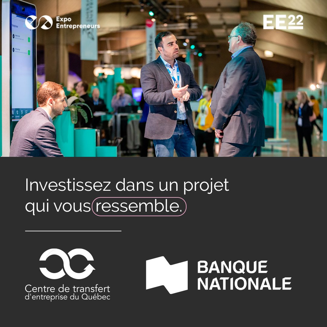 🚀 Vous avez l’âme d’un chef d’entreprise mais vous n’avez pas envie de commencer un projet à 0?

Rendez-vous dans la zone Acheter une entreprise animée par <a href="/banquenationale/">Banque Nationale</a> et le @CTEQuebec pour trouver et investir dans le projet qui vous ressemble.

🕑  Les 3 et 4 mai prochains