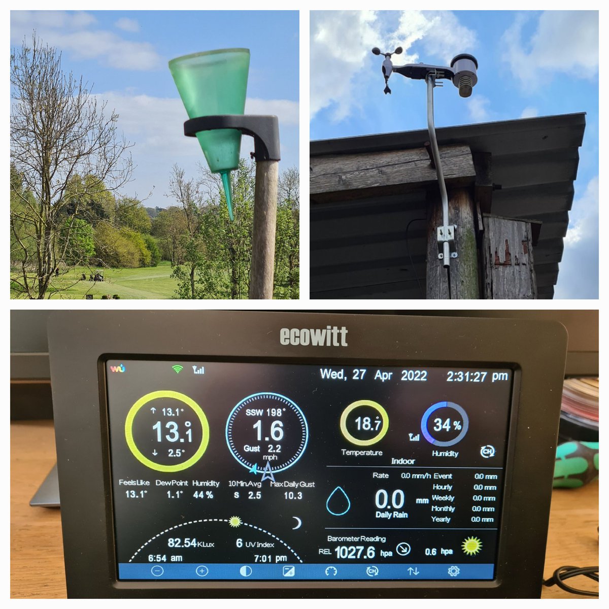 The long overdue upgrade from "the rain gauge" to a proper weather station is now live! If interested you can find the current weather for the golf club at:

wunderground.com/dashboard/pws/…