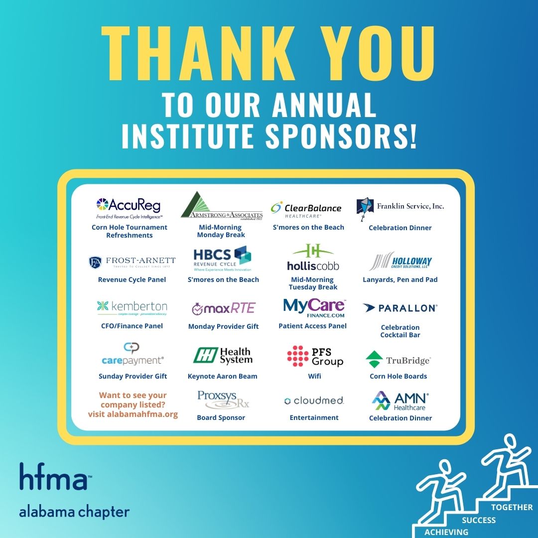 Events like the Annual Institute are only possible with the help of our awesome sponsors! Register at web.cvent.com/event/d4303646… to join us at the event and show these sponsors some love!