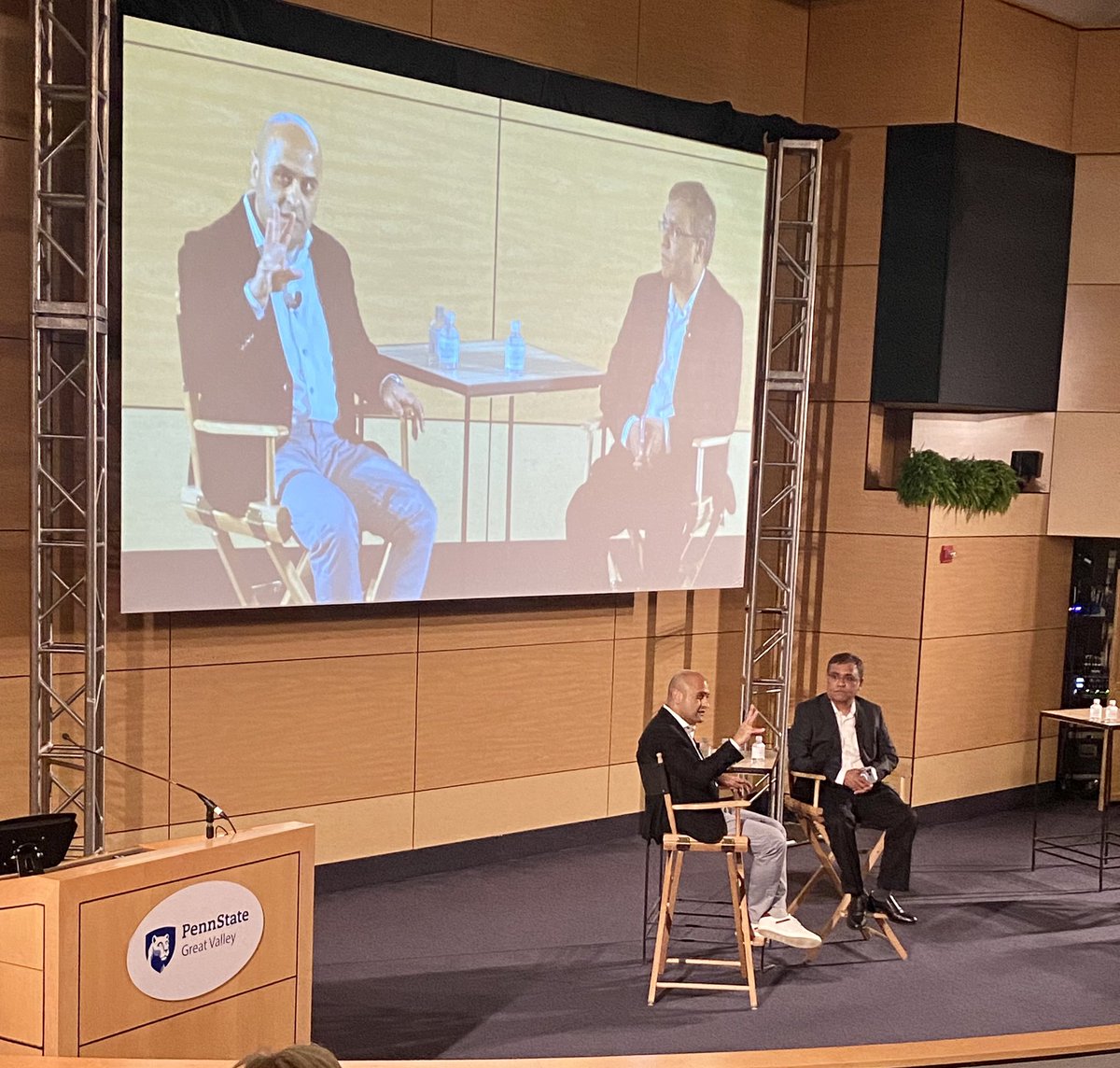 PhilaPACT's tweet photo. Vijay Khanna (@UiPath) speaks with Rajendra Prasad (@Accenture) about #automation in this new era of productivity #emergingtech #pactphorum2022 https://t.co/p14iCYFFOH