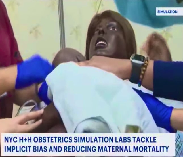 Watching <a href="/NYCHealthSystem/">NYC Health + Hospitals</a> Simulation Symposium &amp; I am BLOWN AWAY by the Obstetrics simulation training to reduce birth complications &amp; mortality faced by black &amp; brown women.  
We don’t just say #BlackLivesMatter — we practice it. 
Thanks to the Sim Team for doing this work.