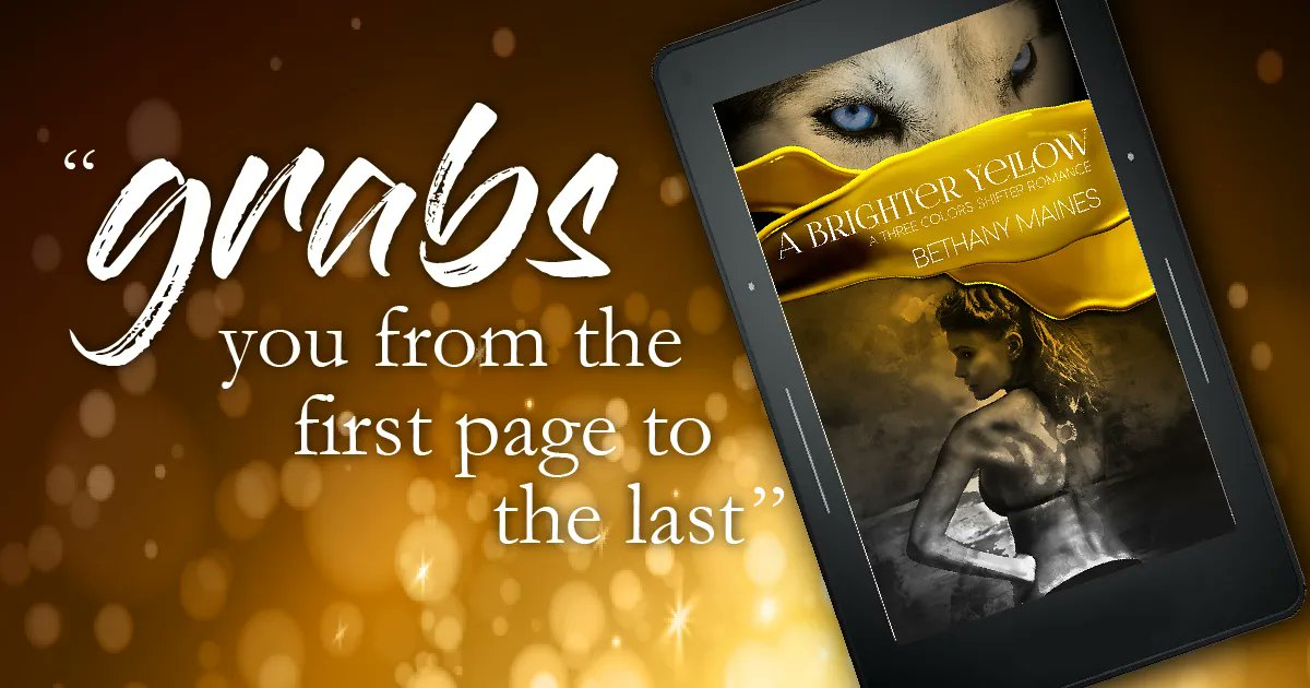 BethanyMaines's tweet photo. A Brighter Yellow is here!!
The final story in the 3 Colors Trilogy (but not in this world) is now out in the wild!
BUY NOW: https://t.co/NrtR107dbU
#paranormalromance #alphashifter #fae #book #booklover #reading #readmorebooks #whattoread #readers #BlueZephyrPress https://t.co/Lj7lgjtSTM
