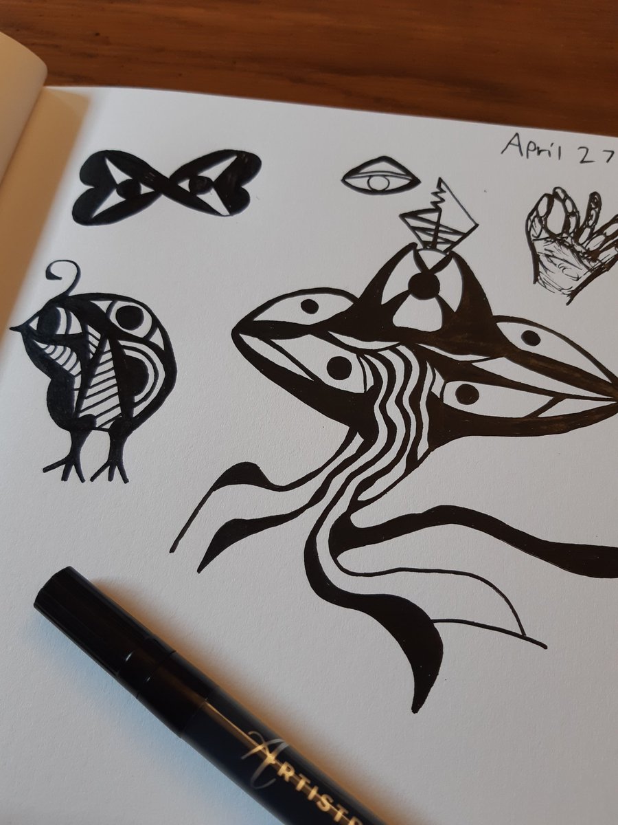 GM. Just a little peek at my sketchbook this morning #dailyart