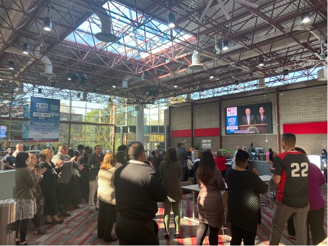 Union County College was just named as one of 25 semifinalists for the 2023 #AspenPrize. Staff and students gathered together this morning to watch the exciting news. We’re thrilled to have our commitment to excellence recognized, transforming our community one student at a time.