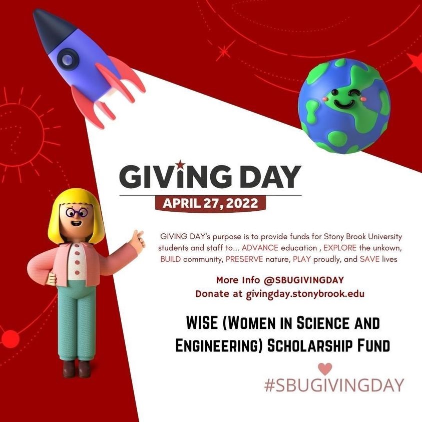 SBU_WISE_Honors's tweet photo. Please consider a donation to WISE to help provide students greater opportunities! Thanks for your support! #SBUGivingDay https://t.co/HctjRjMI3F
