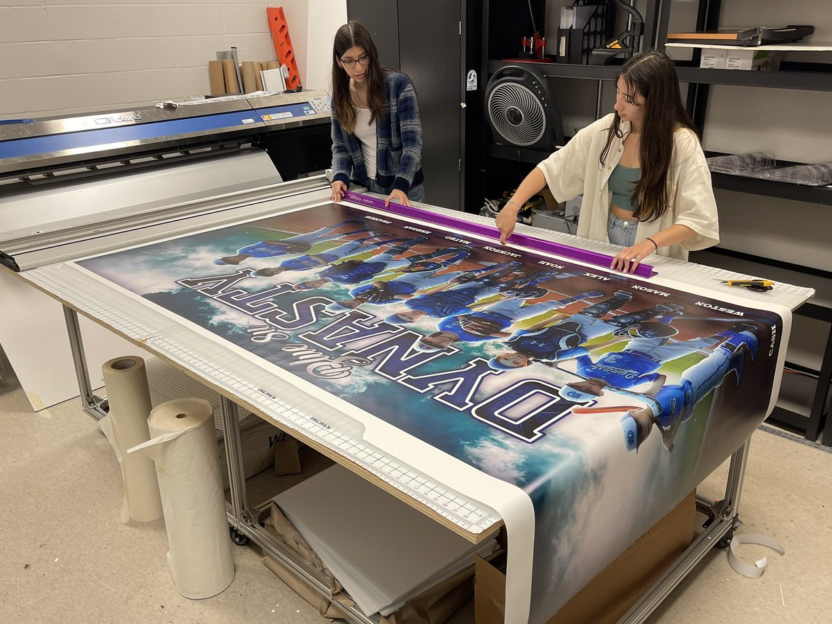 Putting the final touches on an awesome youth baseball team banner. Our designers are super talented! What can we design for you? <a href="/HumbleISD_KHS/">Kingwood High School</a> <a href="/HumbleISD_CTE/">Humble ISD CTE</a>