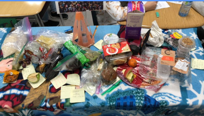 Design thinking that started with a table full of food #provocation #innovators