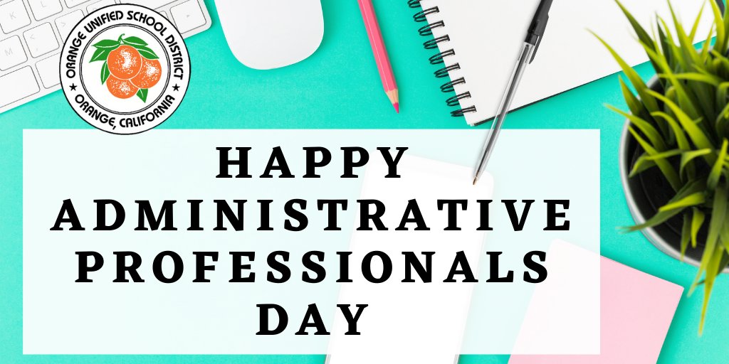 OrangeUnifiedCA's tweet photo. Thank you to all our office staff throughout the district for the tremendous job you do for OUSD. Today, we honor your hard work! 

Gracias a todo el personal en nuestras oficinas en todo el distrito por el tremendo trabajo que hacen para OUSD. ¡Hoy, honramos su arduo trabajo! https://t.co/YElXGtxfoZ