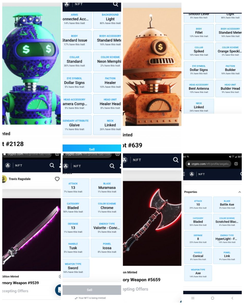 Angelic_queen16's tweet image. Open for offers! 🔥 attributes and amazing ranks, I am willing to let them all go as a bundle for a decent price.😇
#alphabotsociety #AlphaBot #weapondrop #NFTCommunity #nft #cdc #crofam #CRO #community #PK #pm #lhrc #trooprz #LoadedLions #MH #crobots