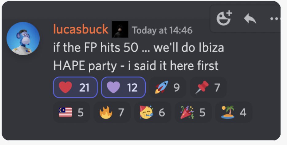 BetamattDJ's tweet photo. So #Hapes, the boss has spoken - Time to delist those Hapes = 50eth FP and we are going to Ibiza... let's do this :) @HAPEsocial #ibizaonbuck #hapesfollowhapes https://t.co/II8IQbKV2m
