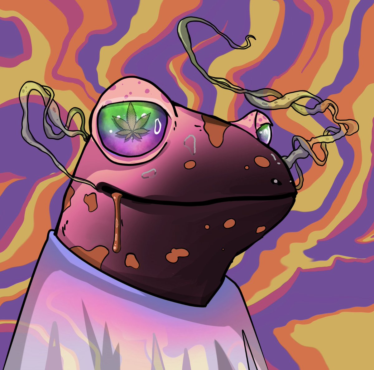 TheStonedFrogs's tweet photo. Upload your Stoned Frog NFT as your pfp and add (422) next to your name for a chance to win this Froggo 🐸 Retweet and tag your crypto buddy! $ribbit 💨 https://t.co/3leOsn7cVB