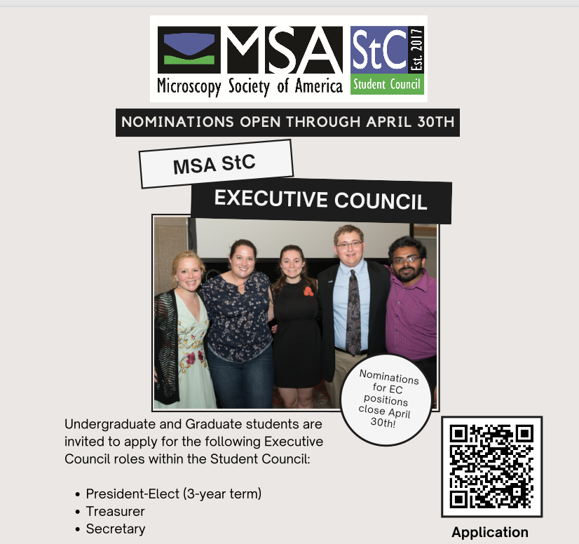 MSAStudent's tweet photo. We are hiring undergraduate and graduate students to join our Executive Council (EC)! Applications are due this Saturday, April 30th. 
Please visit our website for full details: https://t.co/ScOT7ri46H https://t.co/thiUVoJfSW