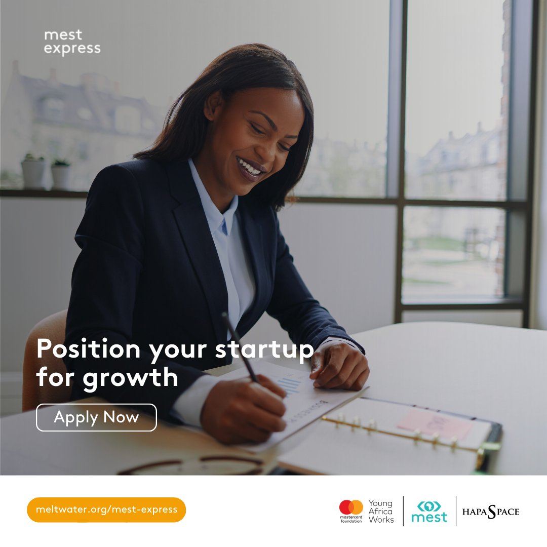 oppsforafricans's tweet photo. MEST Express Acceleration Program for early & growth stage Ghanaian tech startups #MESTExpress @MESTAfrica #Ghana @hapaSpace @youngafricawks https://t.co/gRiULckpKp https://t.co/RRv5kximMC