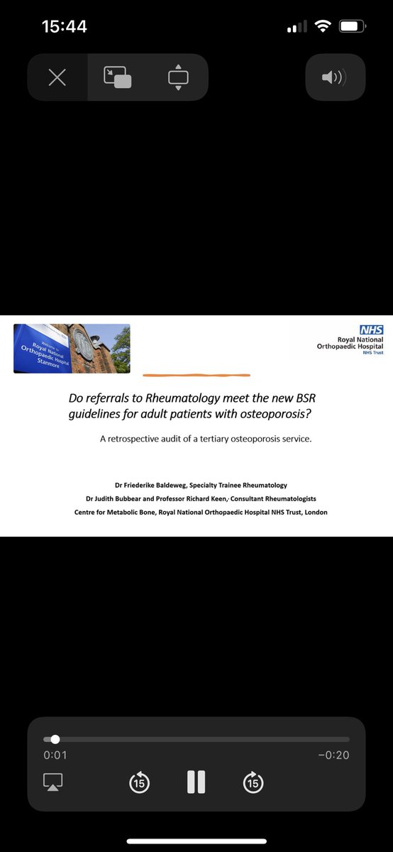 Well done to <a href="/FCBaldeweg/">Friederike C. Baldeweg</a> on her poster presentation of our audit against new BSR referral guidelines at #BSR22 She found that 90% of referrals to our service fulfilled the guidelines
