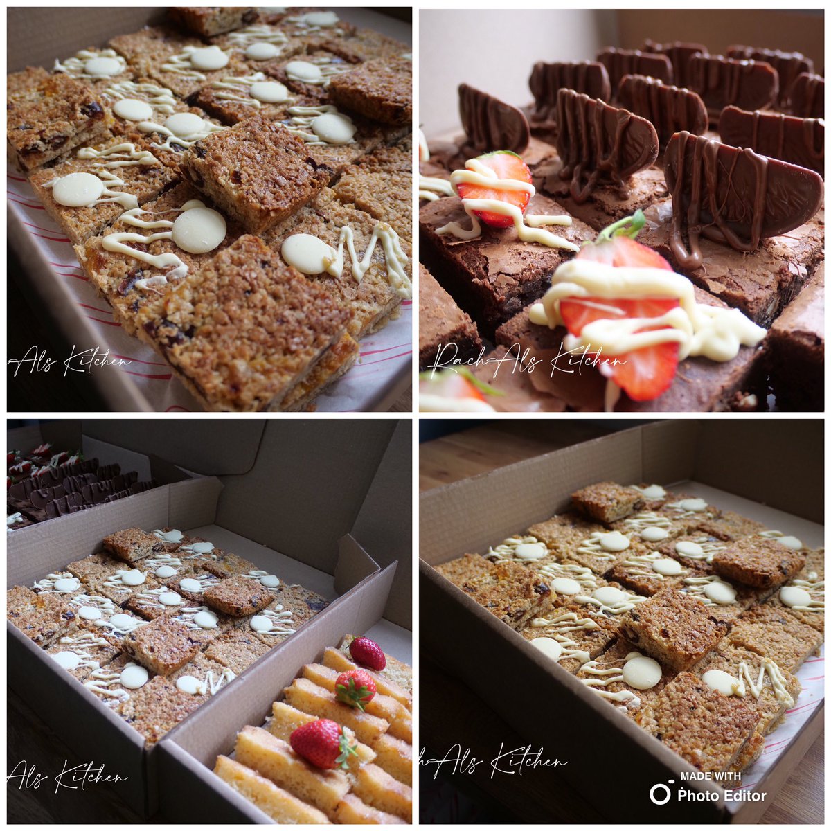 RachAlsKitchen's tweet photo. A few #homemade #sweettreats and #afternoontea #afternoonteas heading out today including a low #lactose #sharingbox .. https://t.co/9HfwooyZMt
