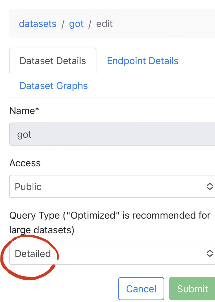 Rhizomik's tweet photo. @laiyuanliu @rogargon Hi @laiyuanliu, thanks, happy to hear you find @Rhizomik helpful. To enable the network overview, you should configure the dataset "Query Type" as "Detailed", like in the attached screenshot. We should document this feature better... https://t.co/txAYrywKrr
