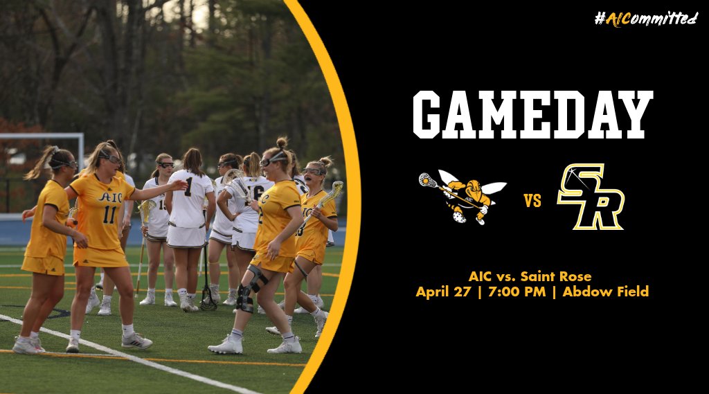 WLAX: One more time at Abdow Field for <a href="/AICwLAX/">AIC Women's Lacrosse</a> this season, and it's a family affair as Head Coach Riley Brennan leads us against her former high school teammate Sarah Martin and her Saint Rose squad. 

📊: bit.ly/AICWLLS
📹: bit.ly/watch_AIC

#DefendTheHive