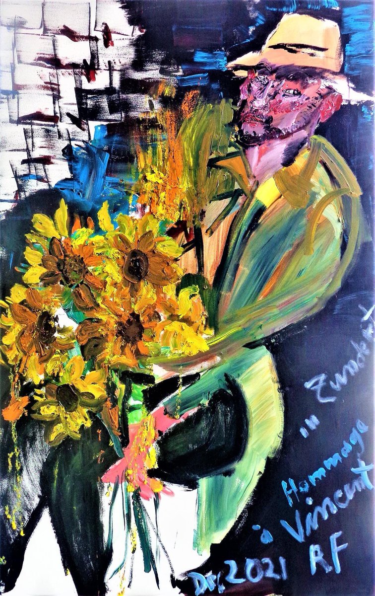 kvandervate's tweet photo. Vorige wwek vrijdag heb ik het Vincent @vangoghzundert Huis bezocht, waar ik de tentoonstelling ‘Rainer #Fetting ziet Van Gogh’ heb bekeken. Fetting ziet #VanGogh als de vader van de moderne schilderkunst en Van Gogh keert steeds weer terug in zijn werk. Ik vond het #fantastisch. https://t.co/OVp9uHSR6n