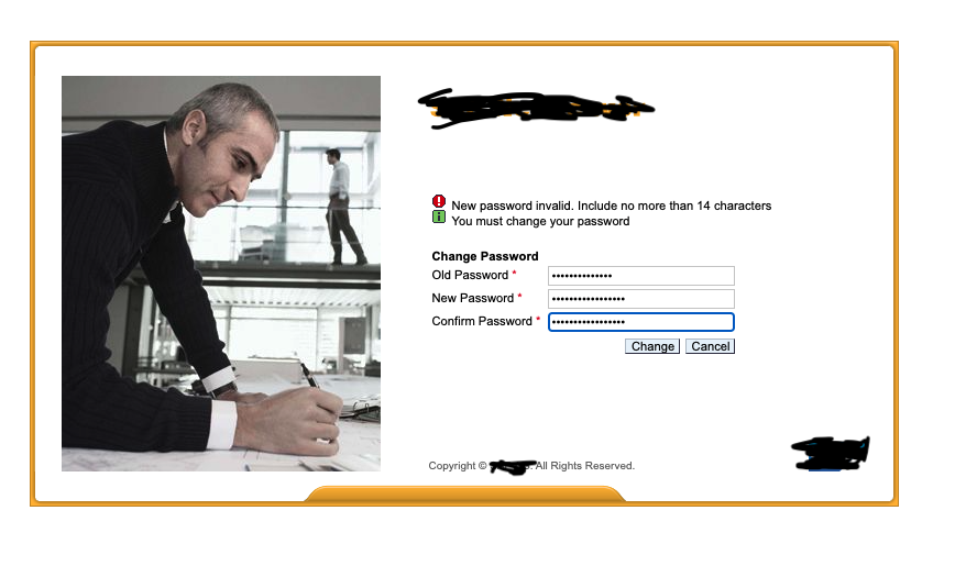 When a company forces you to have no more than 14 characters in your password 🤦‍♂️  🤦‍♂️  🤦‍♂️