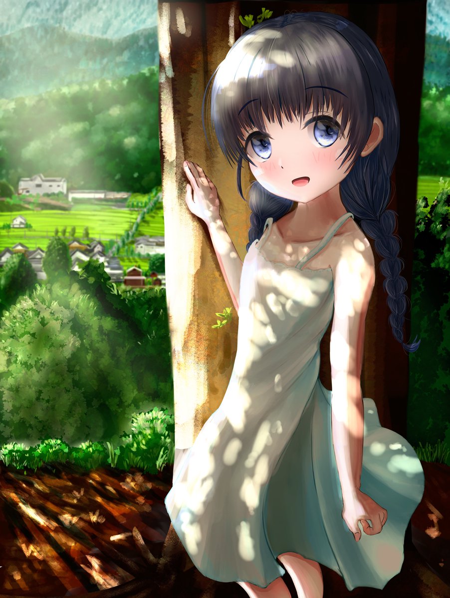 ウオー!自分で言うのもなんだけどお絵描き歴10ヶ月とは思えない里山と女の子の絵が描けてしまったから見てくれ〜〜〜〜〜〜〜〜〜〜!!

#オリジナルイラスト 