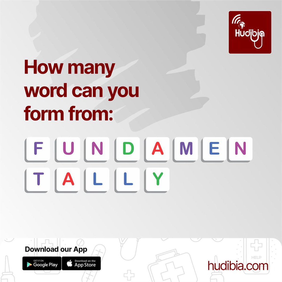 Hudibiaapp's tweet photo. How many words can you create?
#Hudibia https://t.co/FB9MV8rPEk