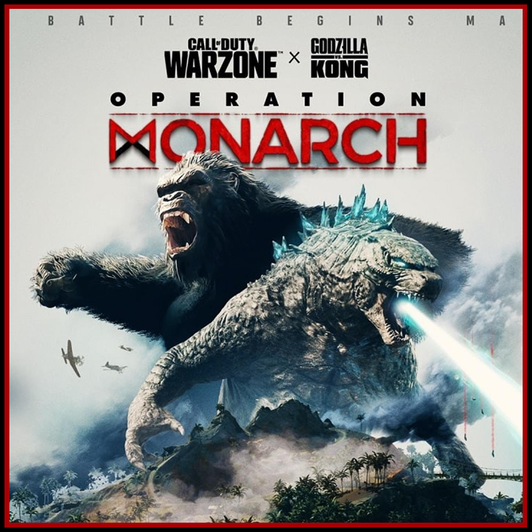 Fragtist's tweet photo. Godzilla ve King Kong, Call of Duty Warzone’a geliyor. Call of Duty Warzone, 3.sezon içerisinde Operation Monarch ile Kong ve Godzilla’yı oyuna dahil edecek. Sınırlı süreli yeni oyun modu 11 Mayıs'ta bizlerle! #fragtist #haber https://t.co/MiPgz4GNhf