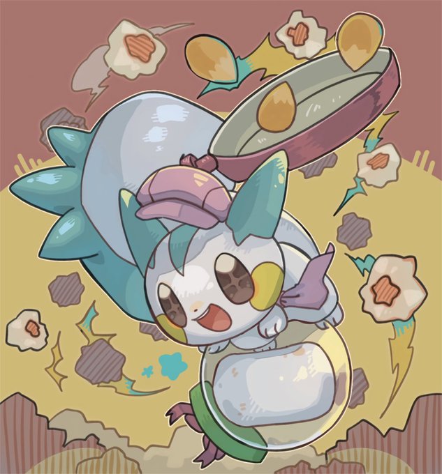 #ポケモンイラスト 
ポケまぜに好きな子がいるの本当ににこにこしてしまう〜☺️
他の推したちも来ないかなぁ… 