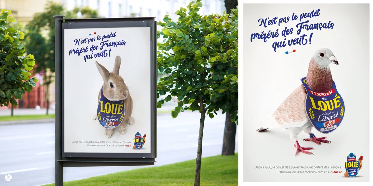 Imaginer une campagne “clin d’œil” pour le poulet préféré des Français. 
Merci <a href="/FermiersdeLoue/">Fermiers de Loué</a> pour l’autorisation de diffusion de ce concept publicitaire imaginé pour vous. 

#pouletdeloué #print #advertising #poster #marketing #identitévisuelle #design #communicationagency