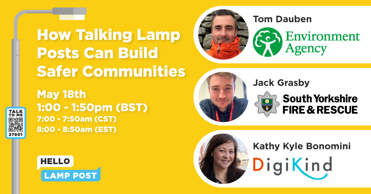 Meet our public safety webinar panellists 👋

1️⃣ Tom Dauben - <a href="/EnvAgency/">Environment Agency</a> 

2️⃣ Jack Grasby - <a href="/SYFR/">South Yorkshire Fire</a> 

3️⃣ Kathy Kyle Bonomini - @bedigikind 

Interested in learning more? Register your place ➡️ bit.ly/3JBmP6P

#Webinar #PublicSafety #Tech4Good #TechSolutions #Innovation