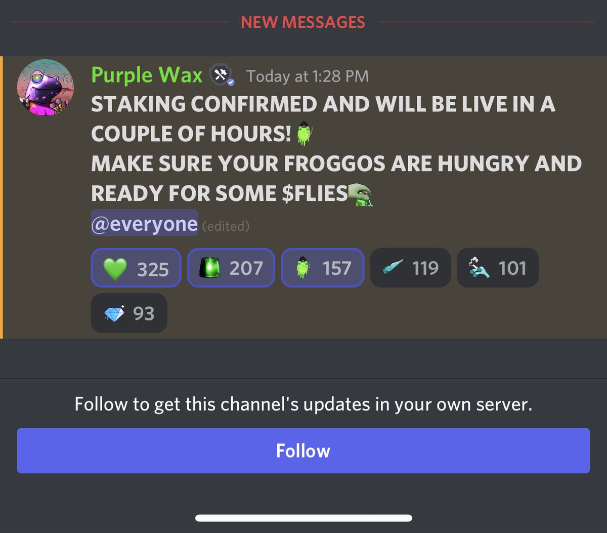 brownboy35thst's tweet photo. 🚨🚨 ANNOUNCEMENT 🚨🚨

THIS IS NOT A DRILL. STAKING COMING SOON FOR @TheStonedFrogs 

Time to earn some $SEEDS &amp; $FLIES 

#RIBBIT https://t.co/cjshKkRPye