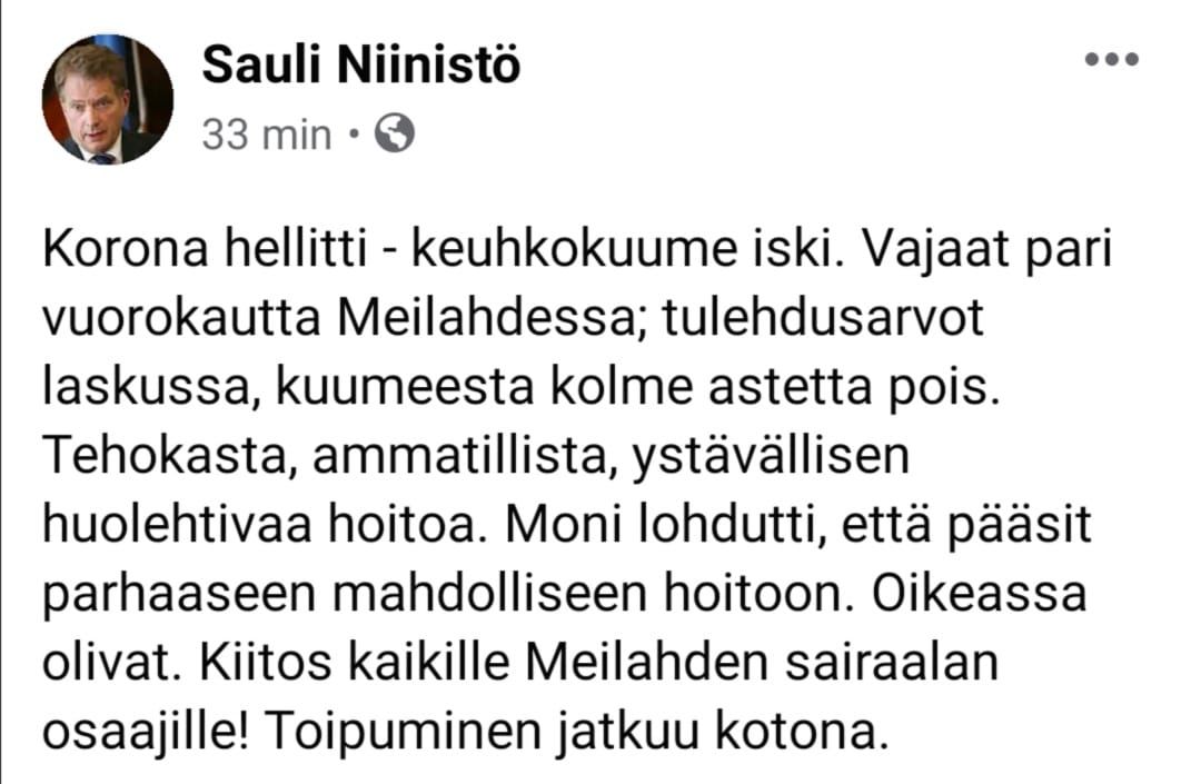Sauli Niinistö tweet media