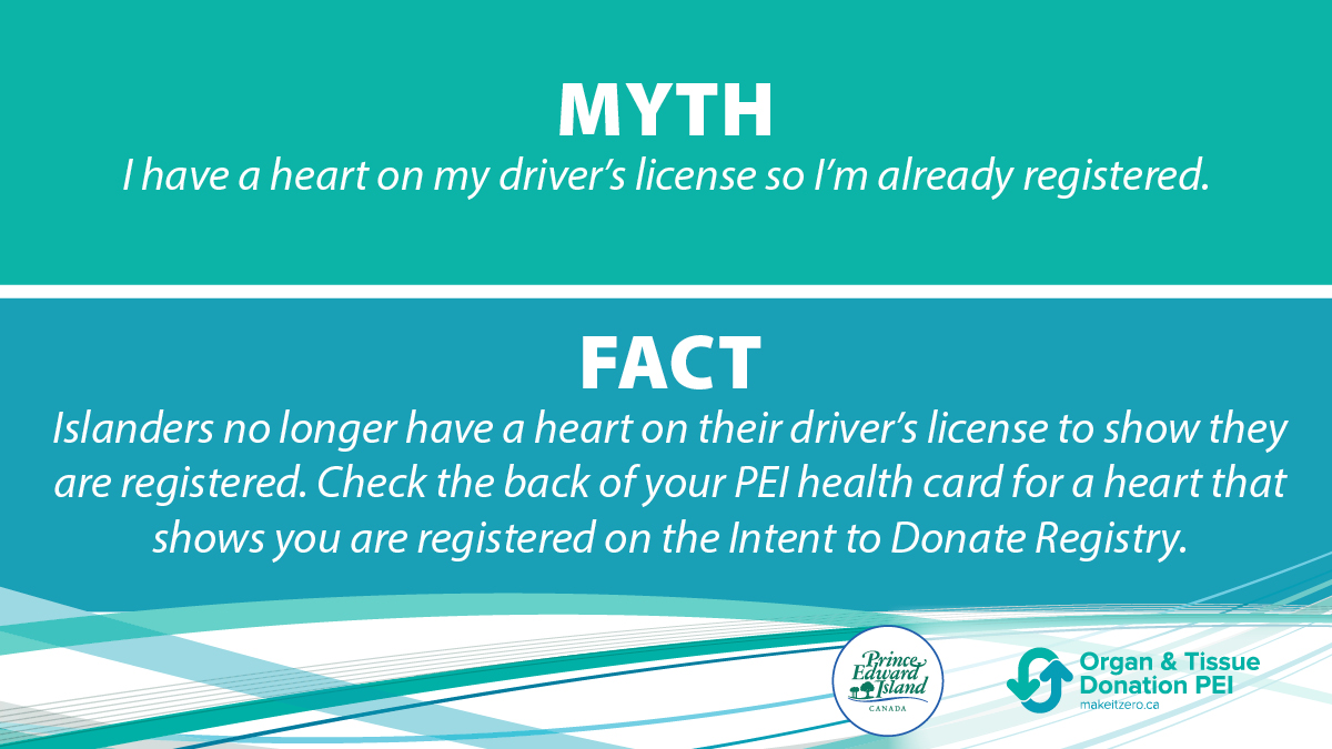 InfoPEI's tweet photo. The intent to donate can be noted on your health card, not your drivers license (anymore). Register today  at https://t.co/y55uFZI6WI
Together we can make a difference! #OrgansTissuesForLife  #GiveLife  @health_PEI @PEIWellness https://t.co/aMSmwWab94