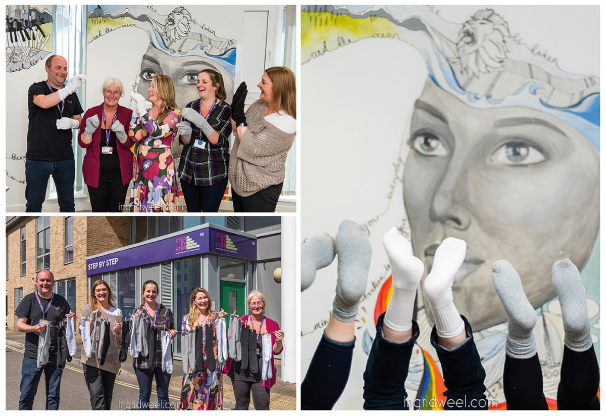 Thank you to @Stand4Socks and Sandy Fitzgerald for their kind donation of high-quality socks for young people using our services. Of course, Step by Step staff had to try out the socks first!! Thanks also to @ingridweel for a fun photoshoot!