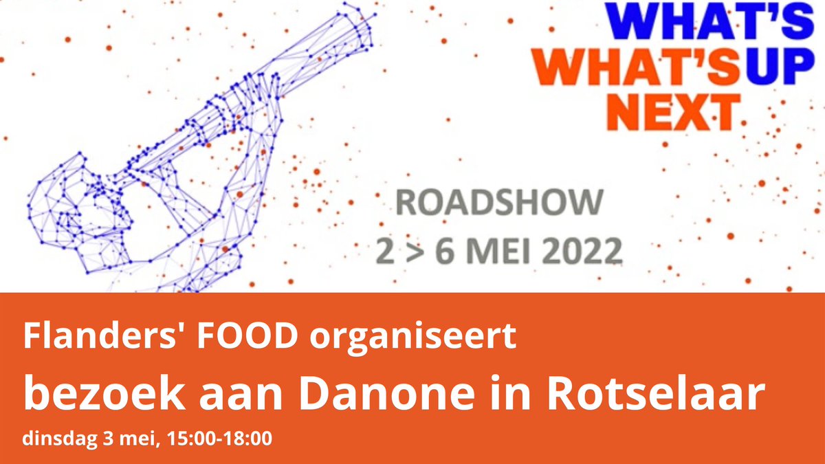 Gluren bij de buren op dinsdag 3 mei 2022
Laat je inspireren tijdens een bezoek aan deze #FactoryoftheFuture <a href="/Danone_Be/">Danone_Belgium</a> . Nog slechts enkele plaatsen beschikbaar, schrijf snel in &gt;&gt;flandersfood.com/nl/activiteit/…&lt;&lt;
#industriepartnerschap