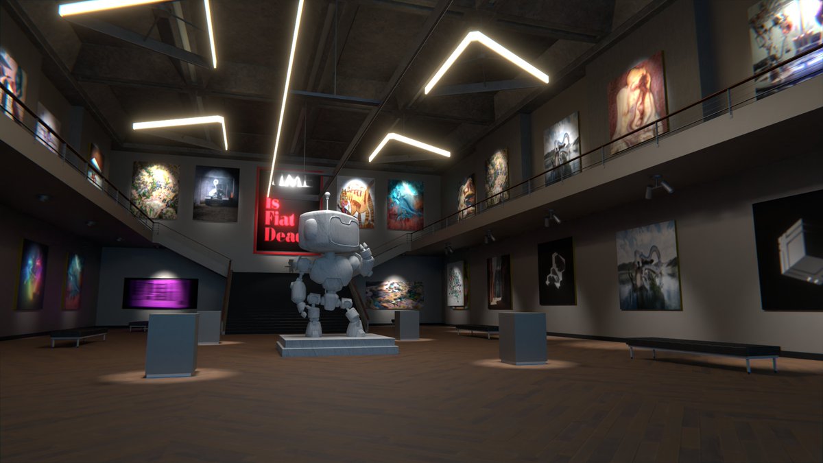 _portals_'s tweet photo. Announcement #1 

We'll start small today, but with a big room!

INTRODUCING "THE GALLERY"
A collaborative space where we'll work together with Portals Ivory, Onyx, and Vision holders to curate amazing experiences and events. Right in the browser. https://t.co/pDNdW5Q3NL