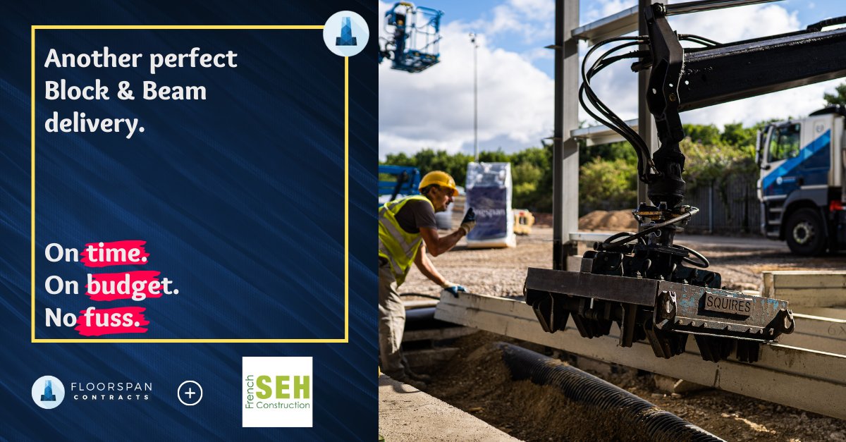 Floorspan_'s tweet photo. We deliver. Fast. SEH French Ltd  placed their order for Block and Beam concrete flooring on the 13th April. We delivered in 4 working days.

#construction #architecture #design #building #renovation #engineering #concrete https://t.co/DaFsteFvH9