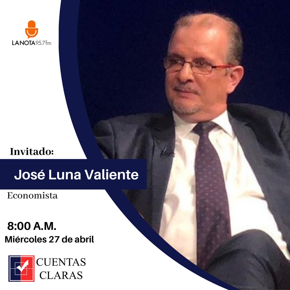 Buen día ☀️ 

Hoy en la entrevista del día estará <a href="/LunaValienteRD/">LunaValiente JM 🇩🇴🇪🇸🇺🇸</a> para conversar sobre la inflación. 

Esperamos tú sintonía por la 95.3 F.M. Desde las 7:00 A.M. 

<a href="/JoseMonegro/">José P. Monegro</a> <a href="/luisrgarcia15/">Luis García</a> <a href="/germanmarte4/">German Marte</a> <a href="/LopezMorrobel/">Hugo López Morrobel</a> <a href="/wilkindelacruz/">Wilkin de la Cruz</a> <a href="/GomezJR02/">Juan Gomez</a>