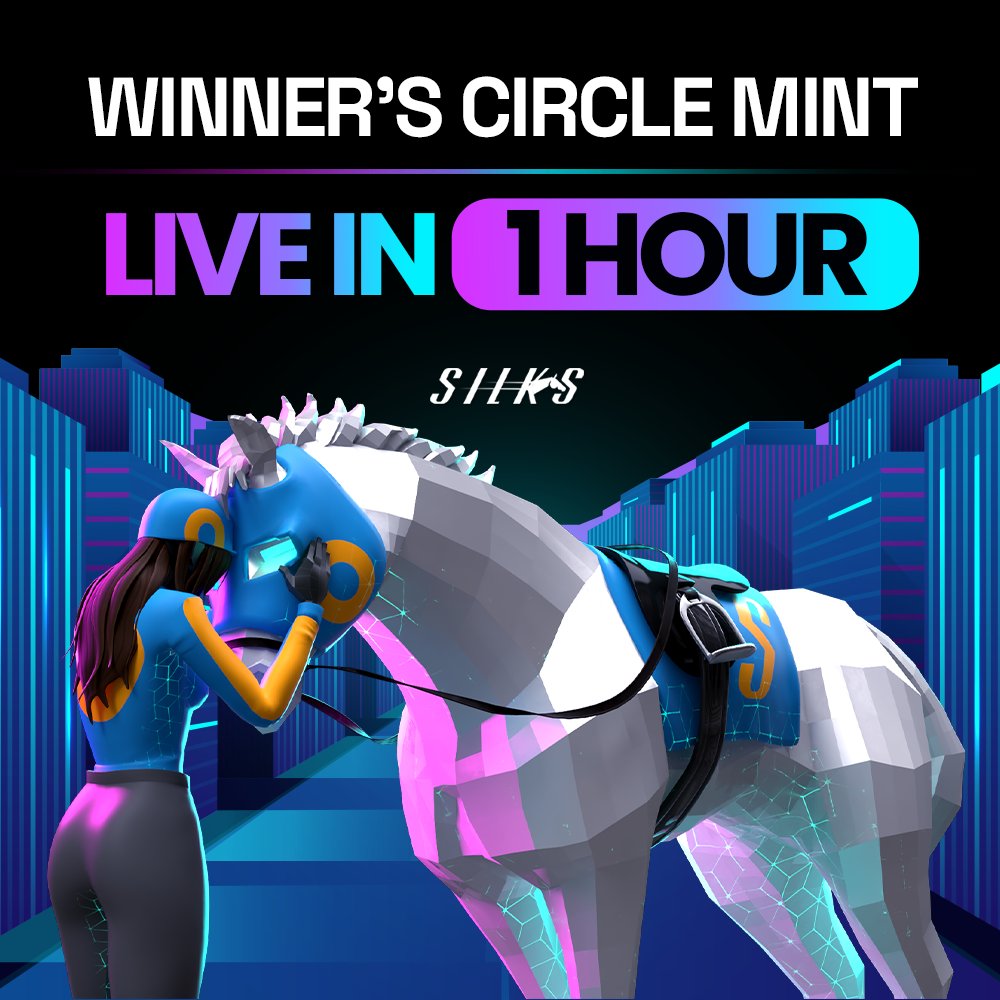We are 1 hour away from kicking off the Silks Genesis Avatar Mint with our Winner's Circle members!

Join our our Discord to mint today!
Discord.gg/Silks 
#NFTs
