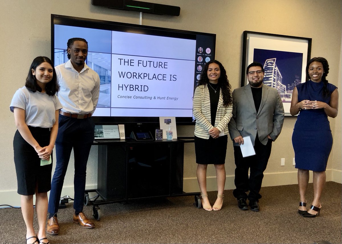 prezslejko's tweet image. Enjoyed hearing results of a study by @dallascollegetx interns at #HuntEnergy. They spent 10 weeks researching how to maintain a healthy work culture amidst remote and hybrid work settings. “Homecoming:”- in-person day for gathering & collaborating is one great example.