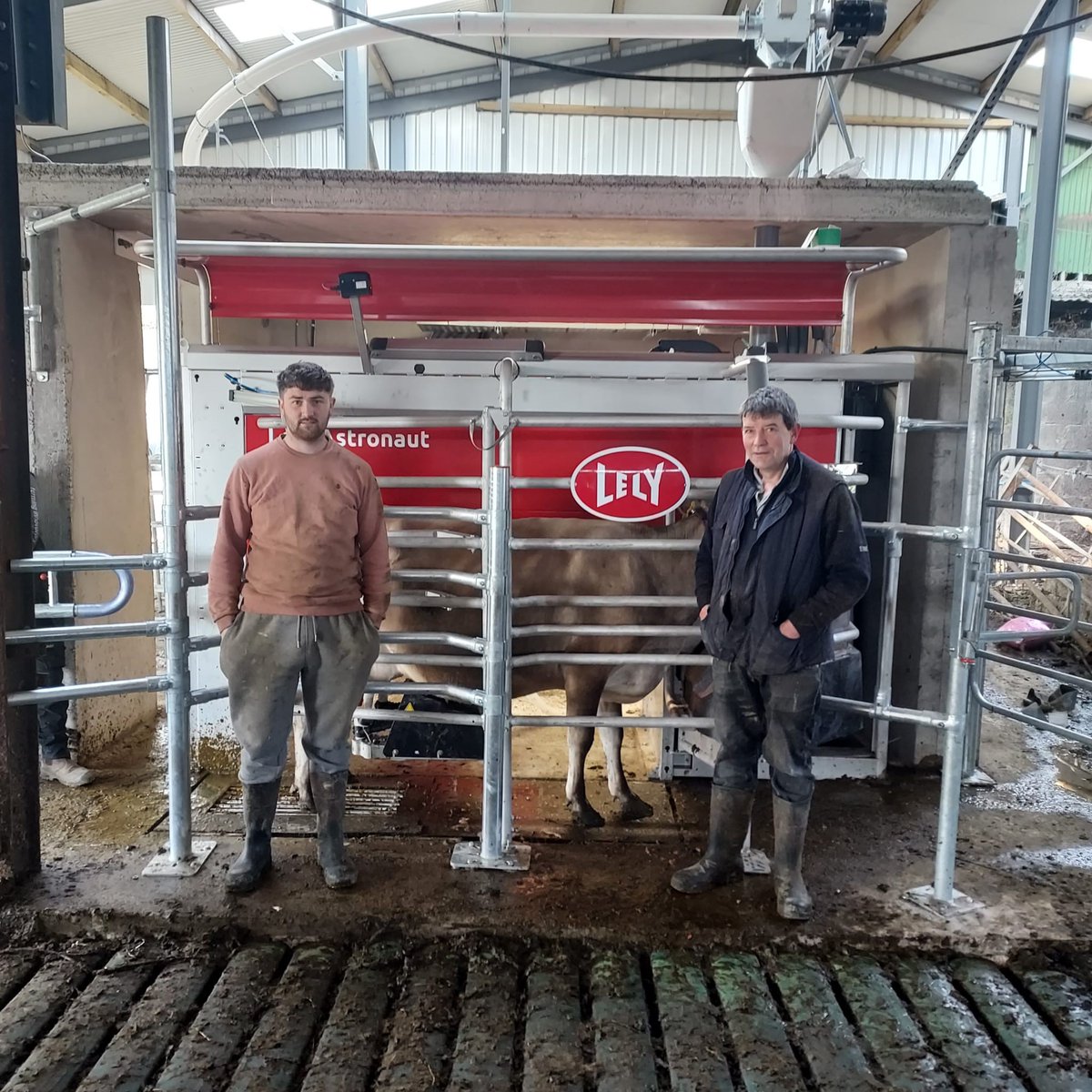 LelyCenterMTown's tweet photo. Best of luck to Ger &amp; Johnny Sheehan who started up their new #LelyAstronaut this morning. 🤩

#RoboticMilking #Lely #SwitchToAutomation https://t.co/FqR1E6PmcW