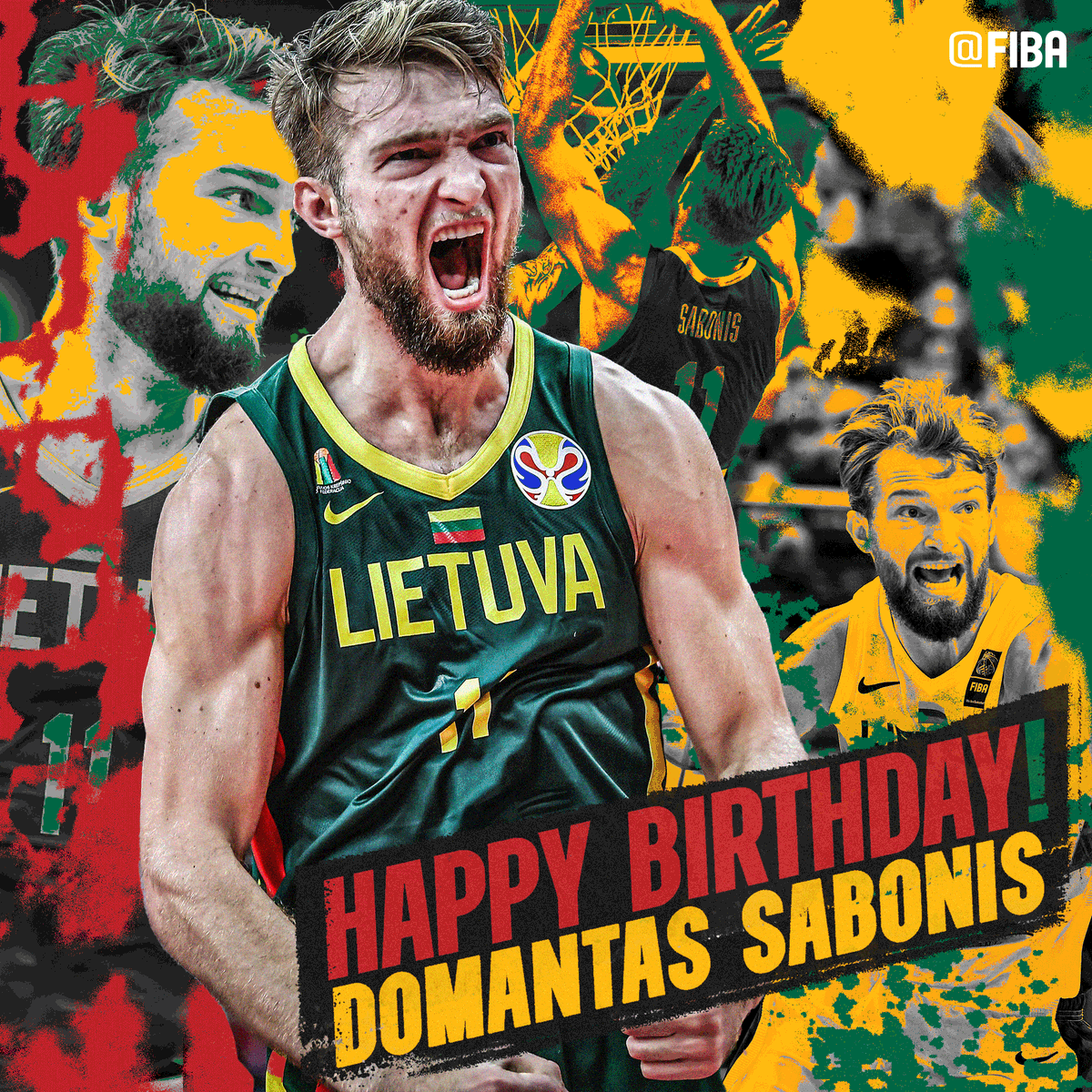 FIBA's tweet photo. A Lithuanian legend in the making 🇱🇹👑

Happy 2⃣6⃣th birthday, @Dsabonis11! 🎂 https://t.co/pnAbhfjtTV